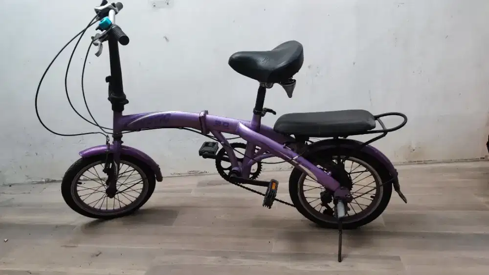 sepeda lipat exotic warna purple 16 inch