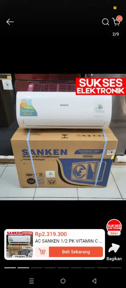 Ac sanken setengah (½) pk