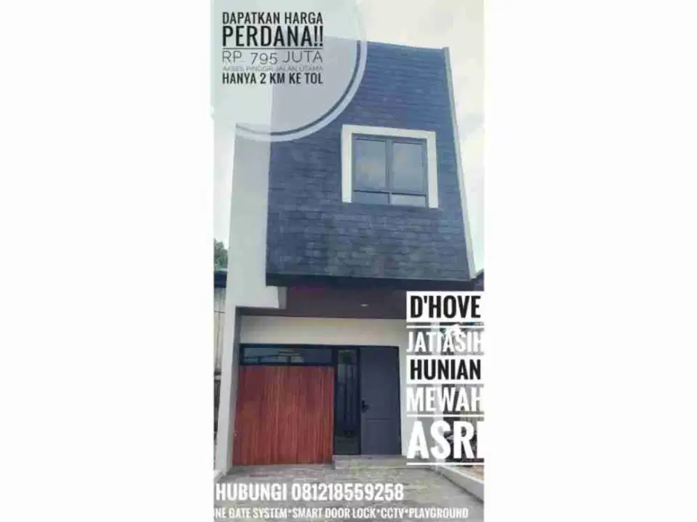Dapatkan HARGA PERDANA Cluster Mewah di Jl Raya Utama dan Dekat Tol