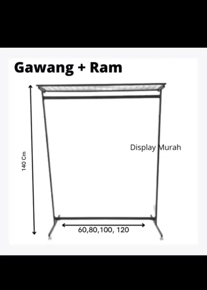 Gantungan baju stainless 2 macam