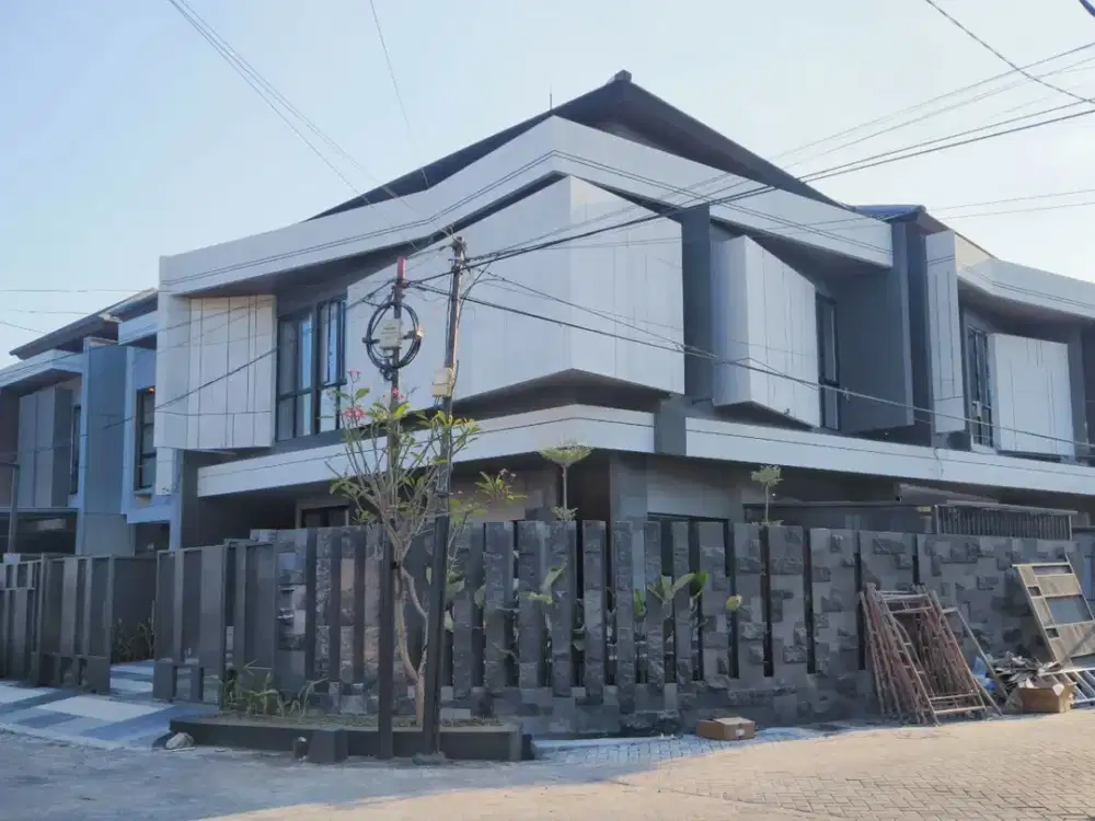 ‼️BARU GRESS‼️ RUMAH HOOK MEWAH MANYAR INDAH KLAMPIS MODERN MINIMALIS 2 LANTAI