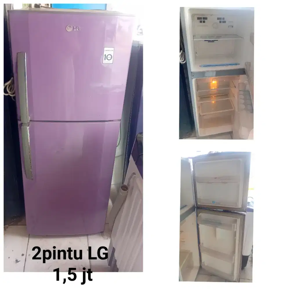 Kulkas 2pintu LG bekas bergaransi