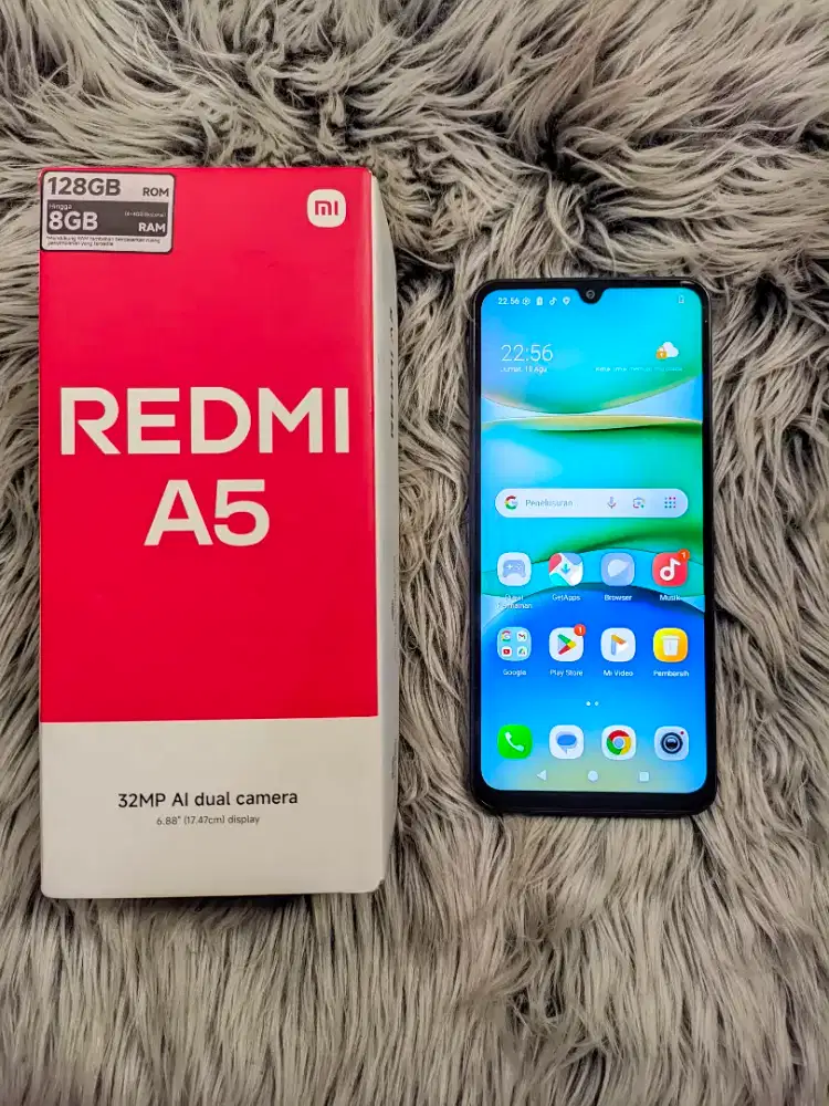redmi A5 ram rom 4+4/128GB lengkap ori an