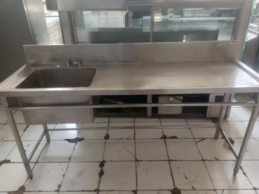 Sink sayap kanan ukuran 180x60x85 ukuran lubang 40x50x30