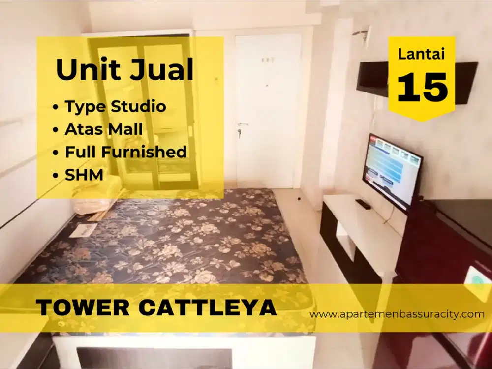 Studio atas mall Furnished tower C Cattleya apartemen Bassura City call Maula