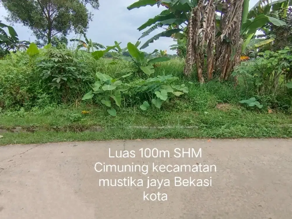 Dijual murah tanah di kelurahan Cimuning Mustika Jaya Bekasi kota
