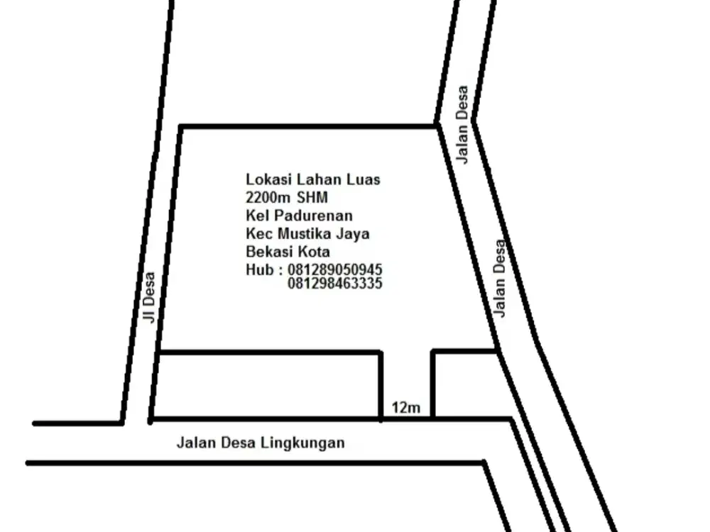 Dijual tanah dengan pembayaran Tempo di Mustika Jaya Bekasi Kota