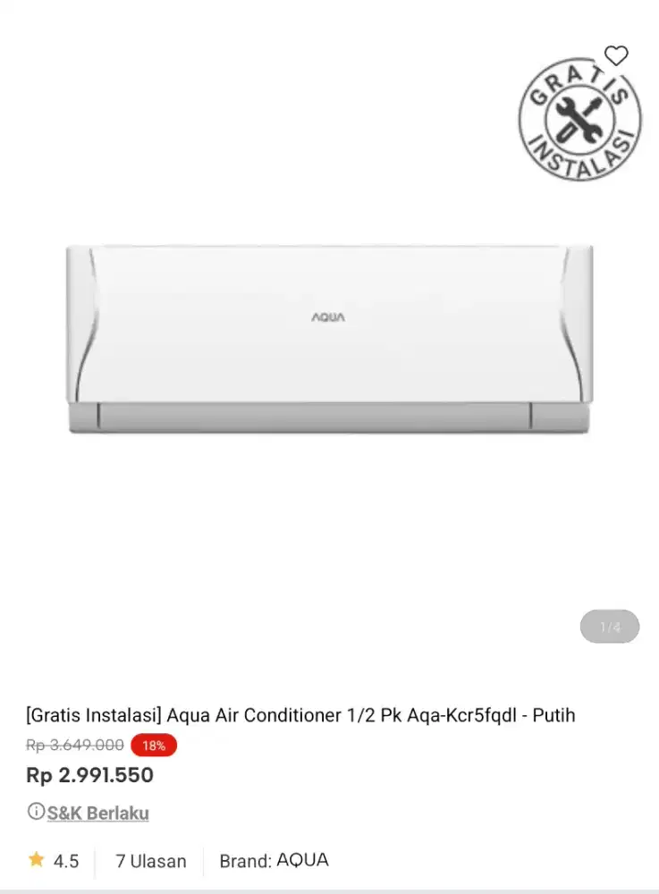 ac ½pk promo bisa cicilan syarat ktp tanpa dp
