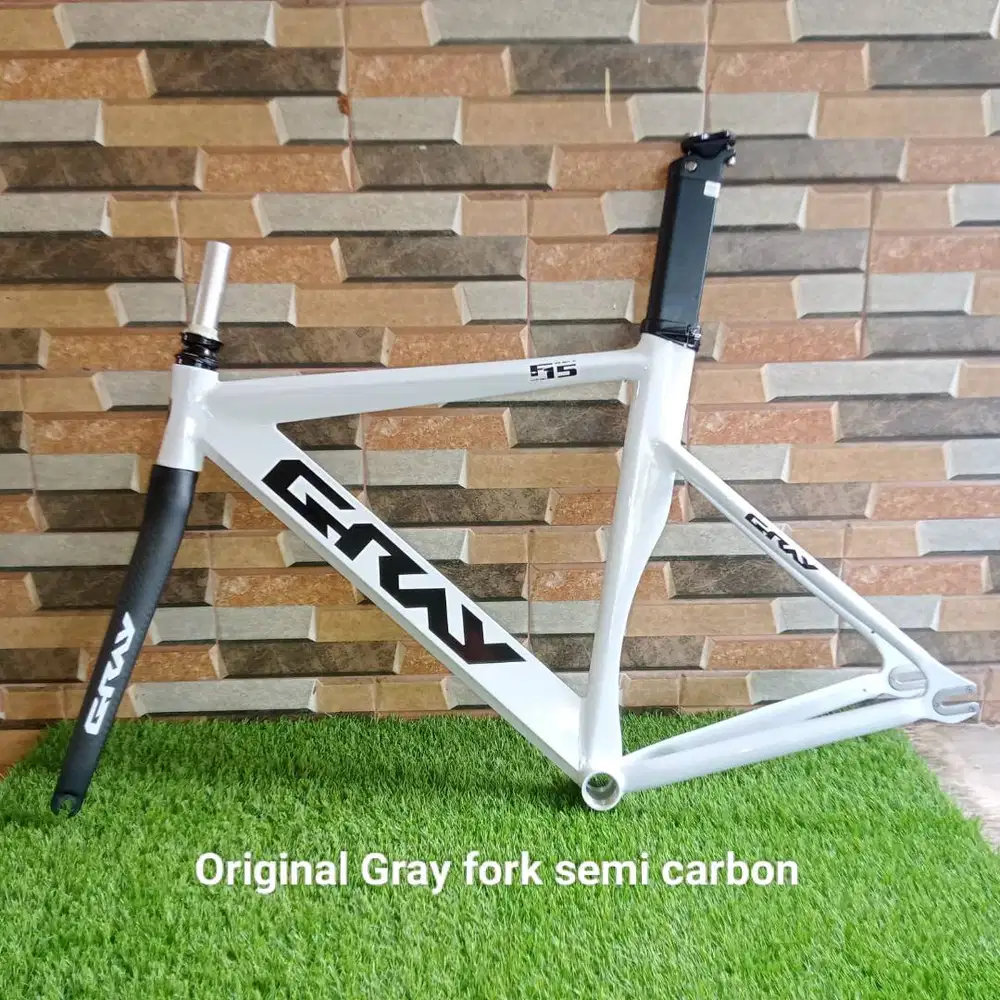 FRAME GRAY F15 ALLOY CARBON PRODUK IMPOR FRAME SEPEDA FIXI GRAY