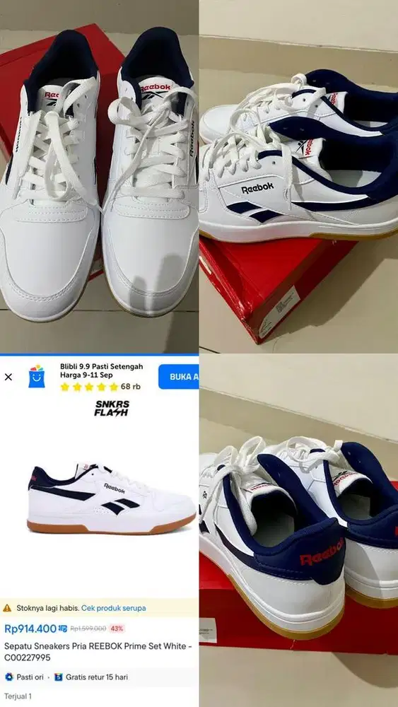 Rebook prime set Tennis uk45