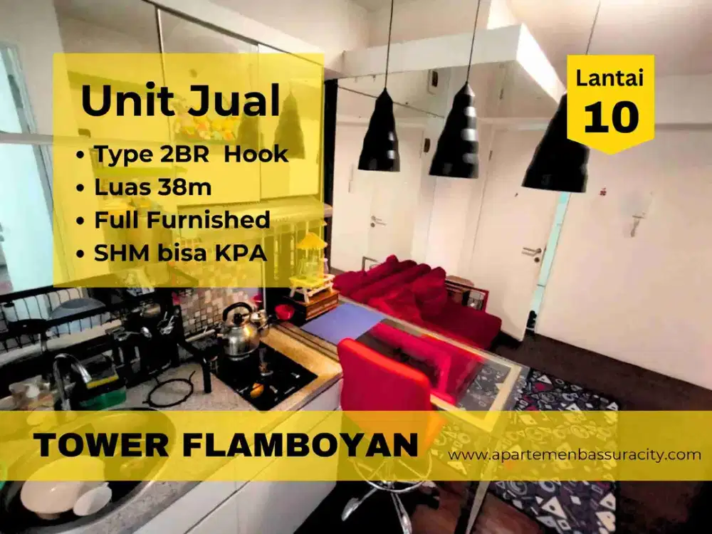 2BR Hook Furnished apartemen Bassura City bisa KPA bank call Maula