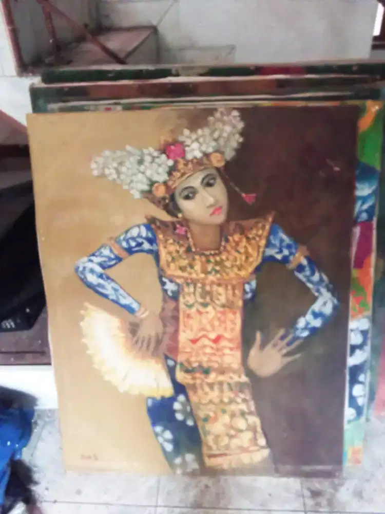 Lukisan asli buatan tangan yang indah dari sang pelukis