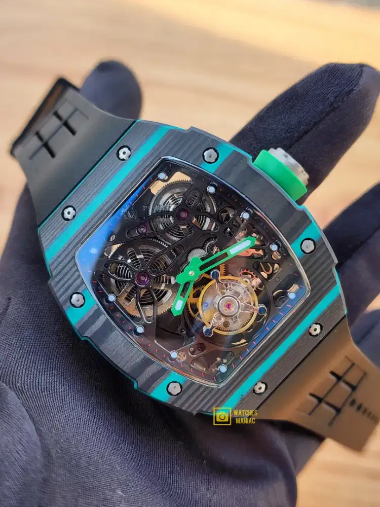 Jam Tangan Luxury Original Haofa Tourbillon Carbon Automatic Fullset
