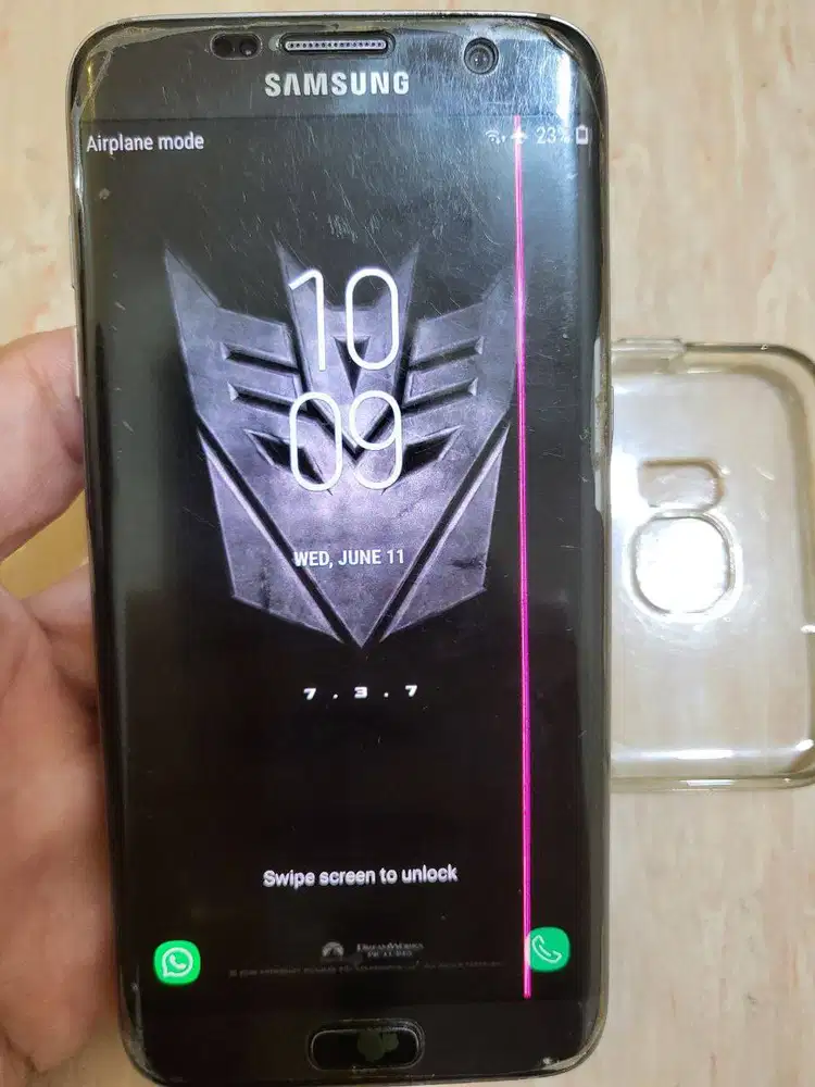Samsung s7 Edge Pink Line