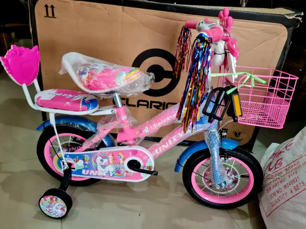 Sepeda Anak Perempuan Sepeda Mini 12 inch UNITY ( KUDA PONY ) ( MUSIK