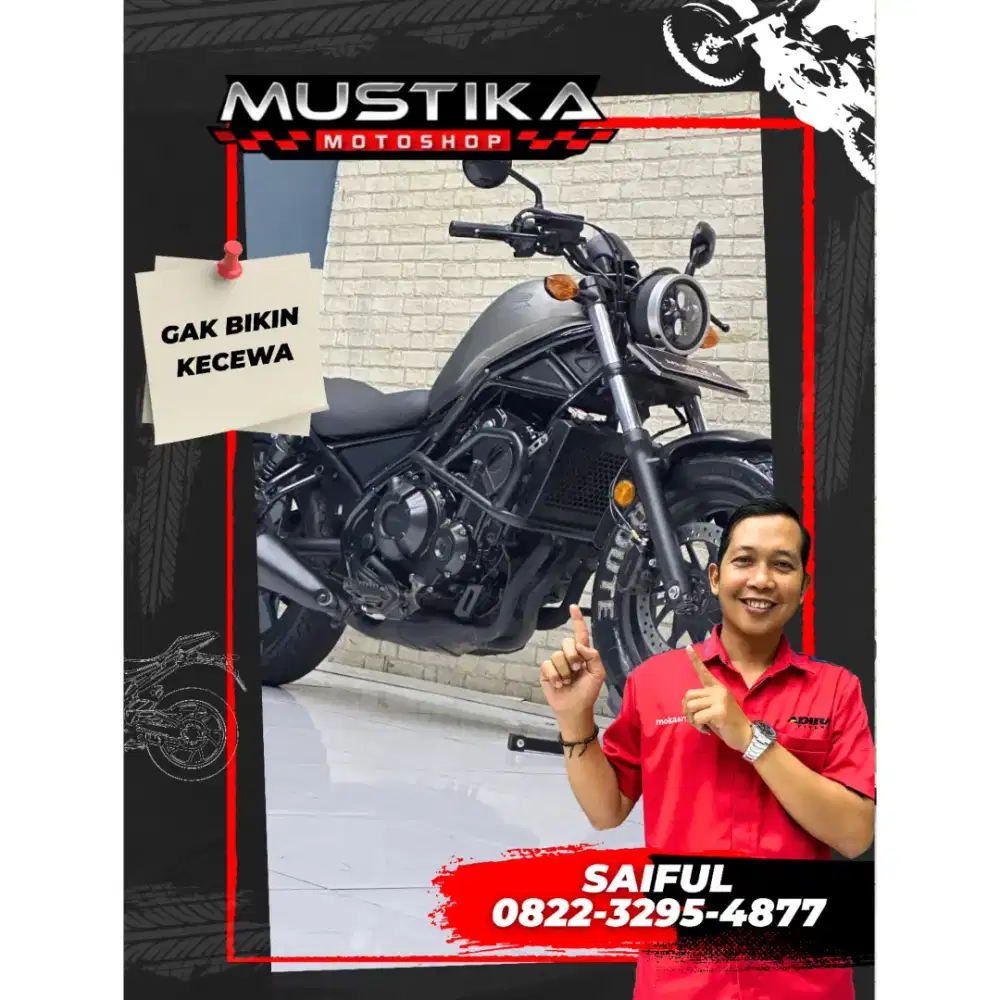Perfect Condition!!Honda cmx 500 Rebel 2017 N kota Mulus-Mustika