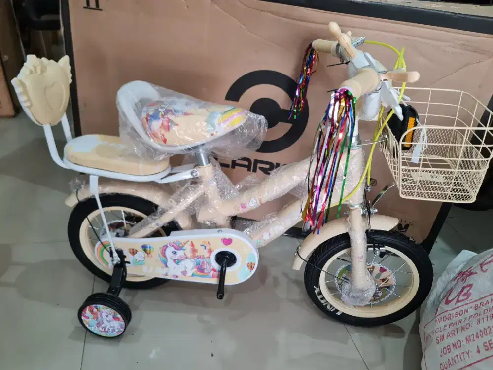Sepeda Anak Perempuan Sepeda Mini 12 Inch UNITY ( KUDA PONY ) ( MUSIK