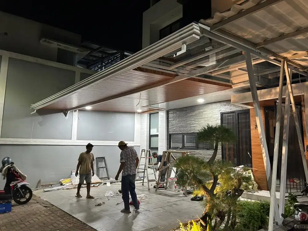 kanopi moderen kombinasi plafon pvc kardoba