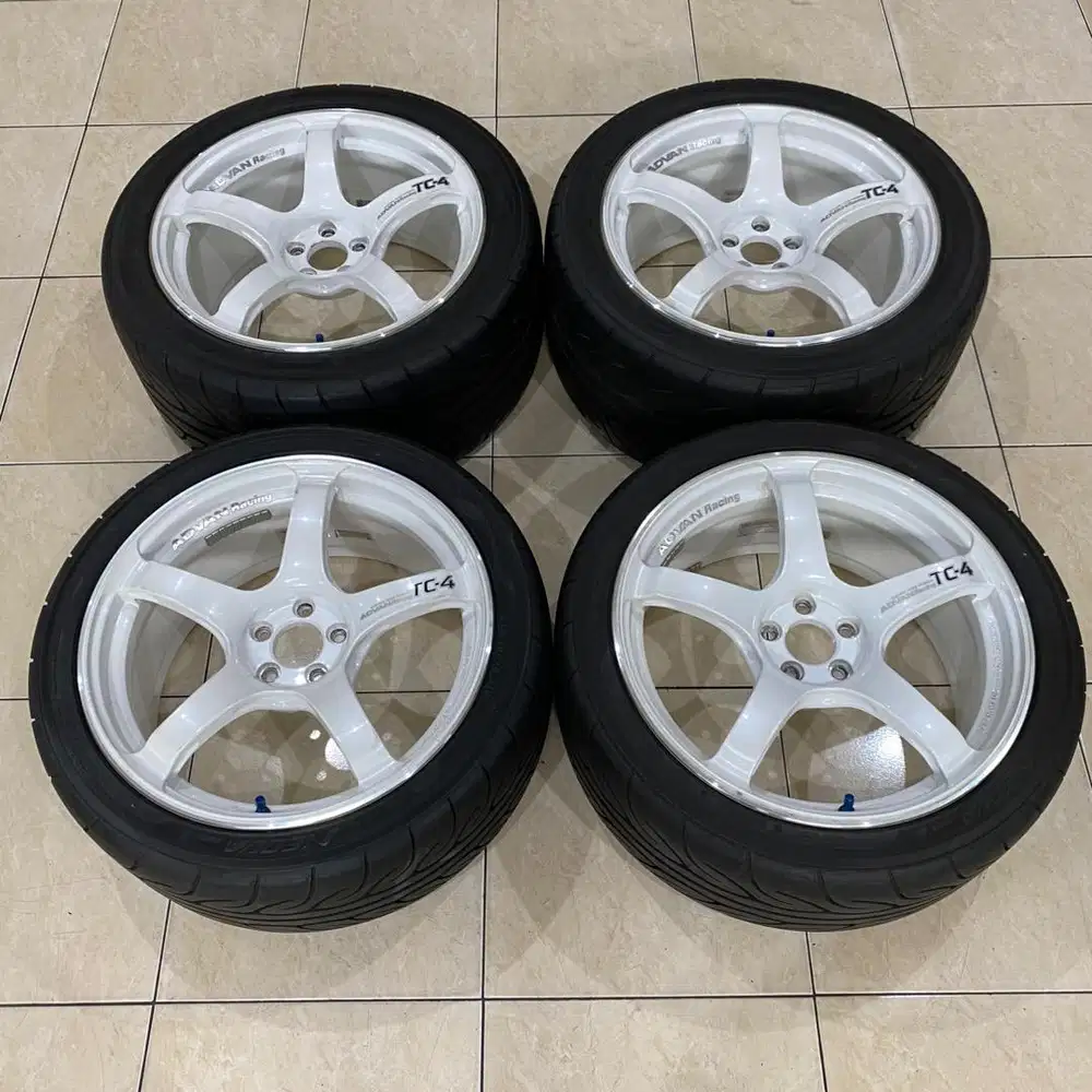 Japan Advan Yokohama TC-4 Ring 18 5x100 Velg Ori Original Jepang R18