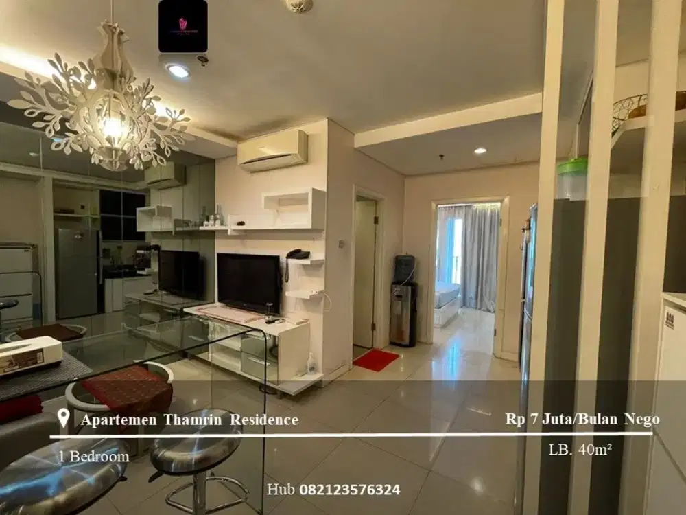 Disewakan Apartement Thamrin residence Mid Floor 1BR FF