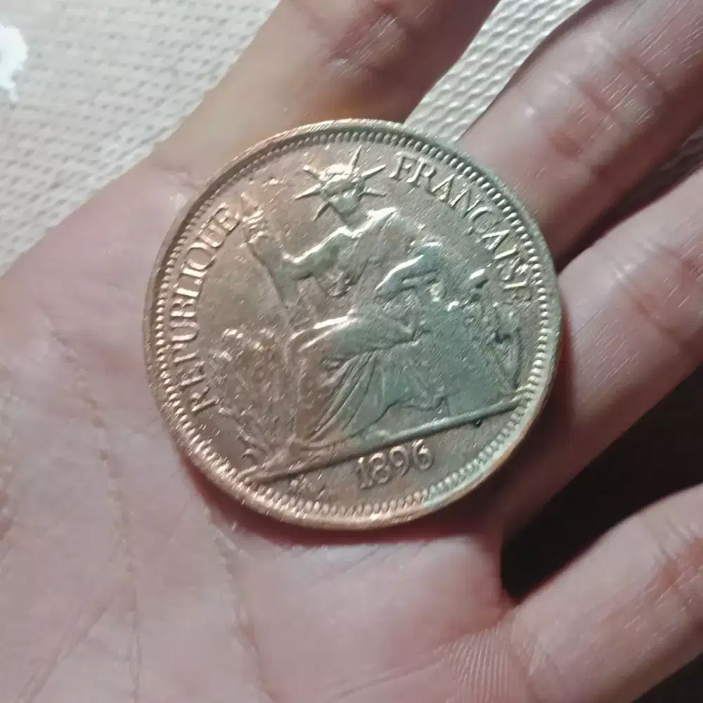 Koin Langka 1896 INDO CHINA FRANCE PRANCIS KOLEKSI MURAH