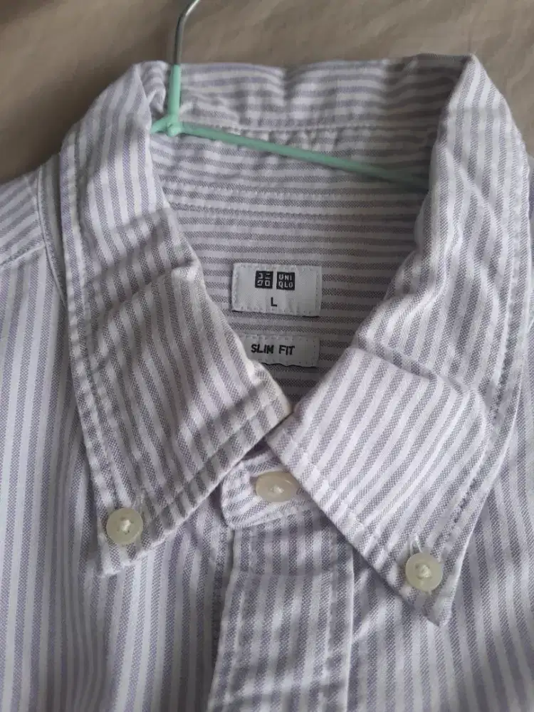 Kemeja oxford slim fit uniqlo original