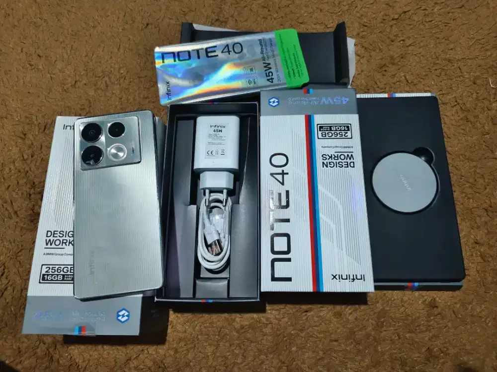 Infinix note 40 ram 8/256 gb second fullset ori