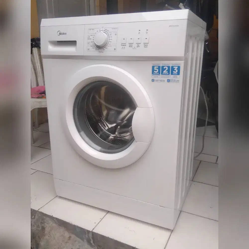 Midea Front Load Mesin Cuci Normal Mulus No Minus Barang Joss Istimewa
