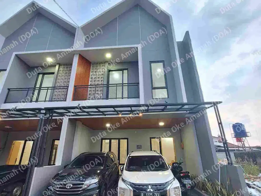 Carport 2 Mobil Furnished Siap Huni Akses Lebar Dekat Tol