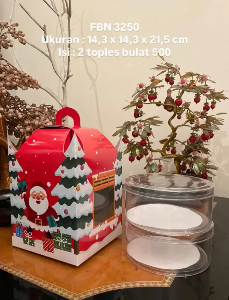 JUAL DOS BOX KUE KERING NATAL FREE HANG TAG