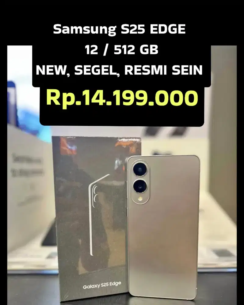 Rp.14,199,000
SAMSUNG S25 EDGE 12/512gb
UNIT NEW, Resmi SEIN, SEGEL‼️
