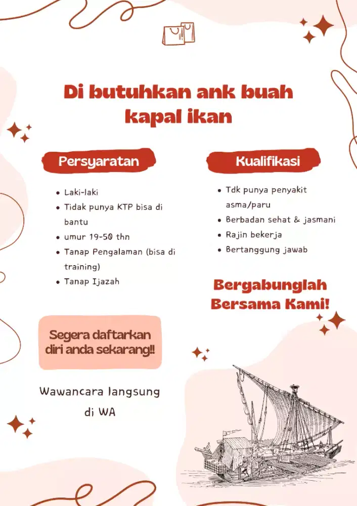 Dibutuhkan tenaga kerja