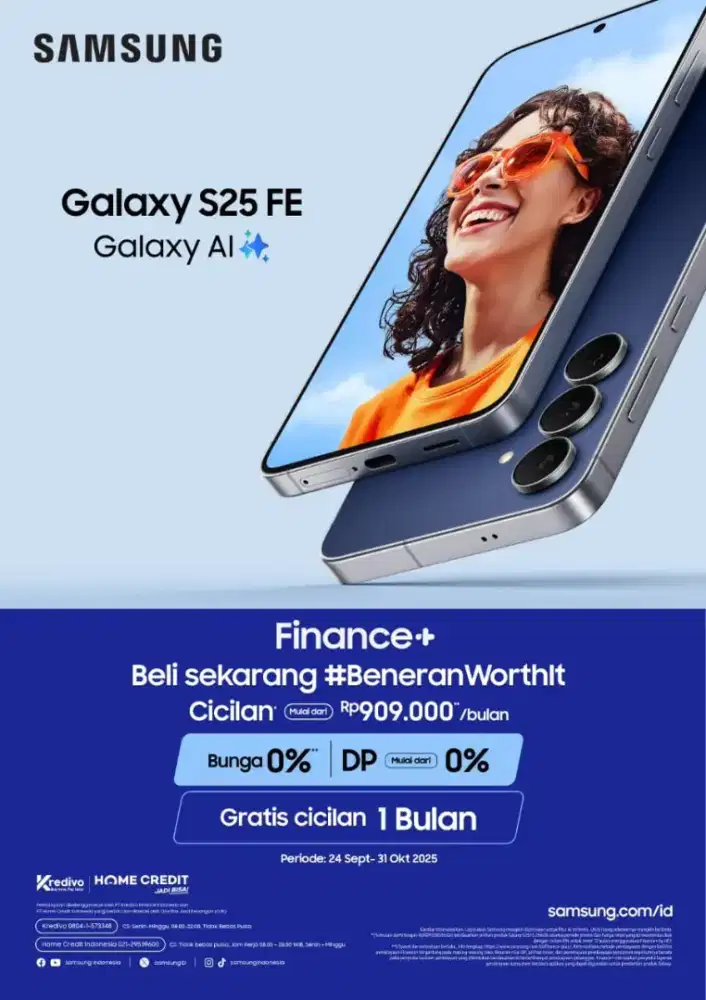 CREDIT SAMSUNG GALAXY S25FE RAM 8/256GB BUNGA 0%