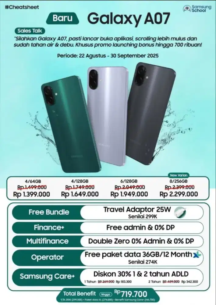 SAMSUNG A07 PROMOOO KREDIT TANPA DP,BUNGA RINGAN