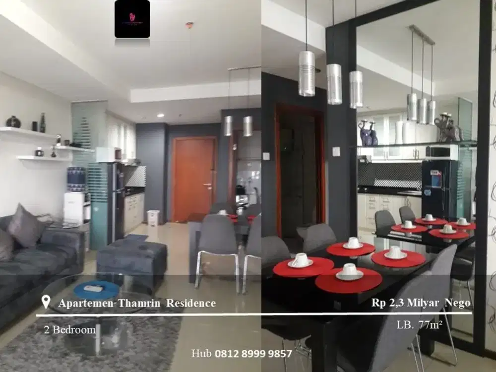 Dijual Apartement Thamrin Residence 2BR Low Floor FF