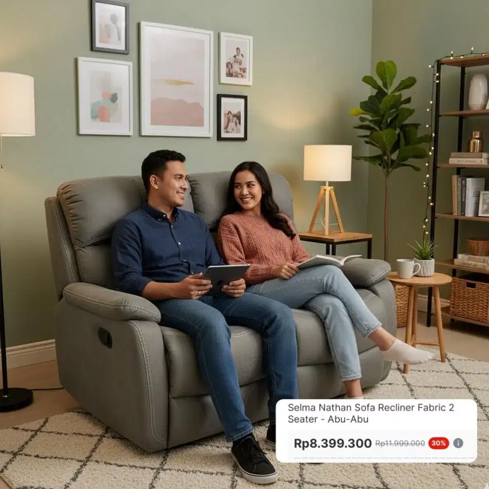 SOFA RECLINER 2 DUDUKAN NATHAN
