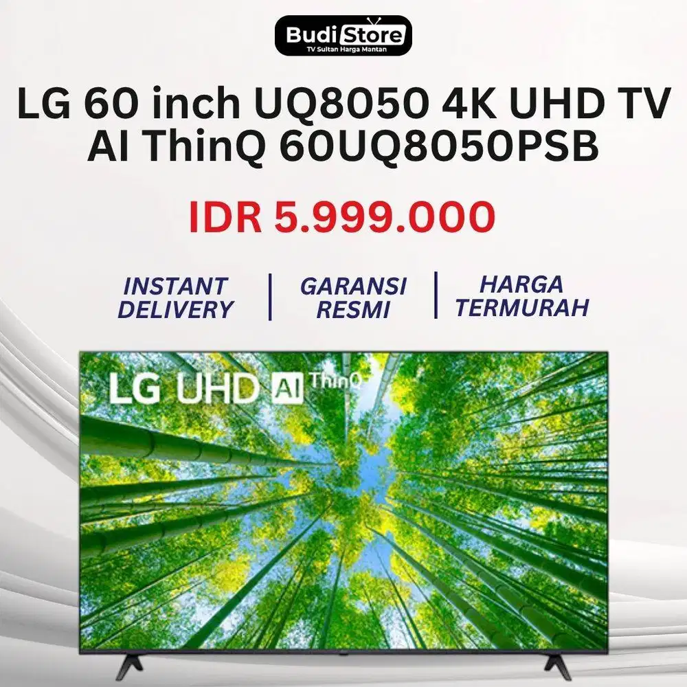 LG 60 inch UQ8050 4K UHD TV AI ThinQ 60UQ8050PSB