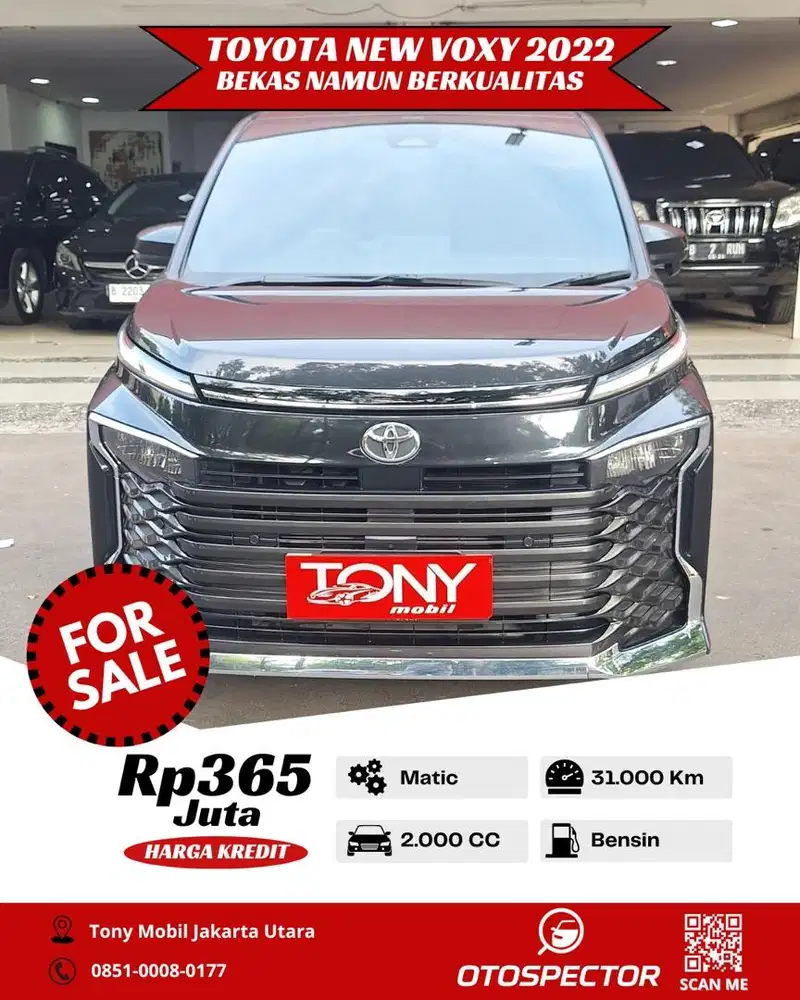 Toyota New Voxy 2.0 AT 2022 Hitam