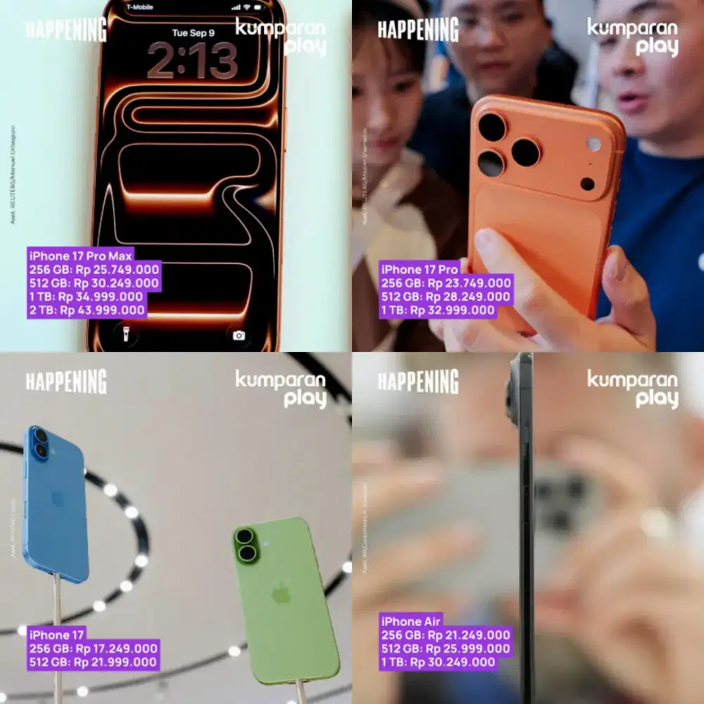 Stok menipis yok buruan po iphone 17 series cicilan pakai home credit