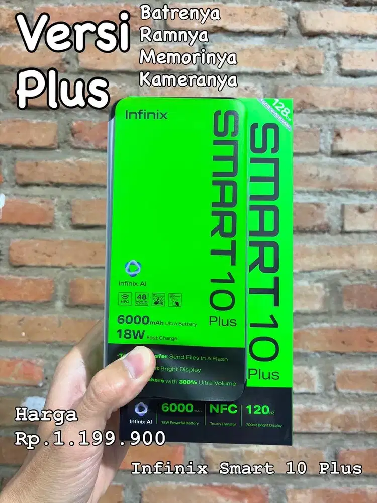 Infinix Smart 10 Plus 8/128GB Garansi Resmi Mulus Sempurna Fullset
