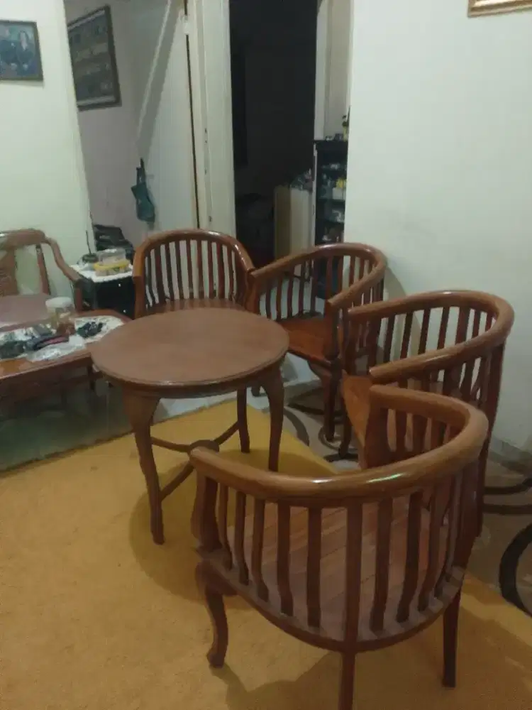Kursi teras Betawi bahan kayu jati