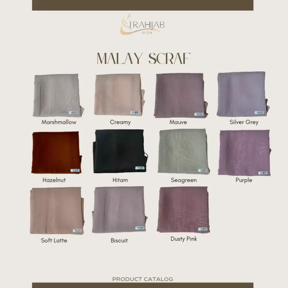 Hijab Segiempat Oval Malay
