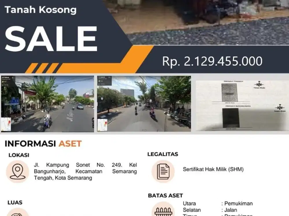 Dijual Tanah Kosong Lokasi Semarang Tengah, Cocok untuk Hunian atau Investasi