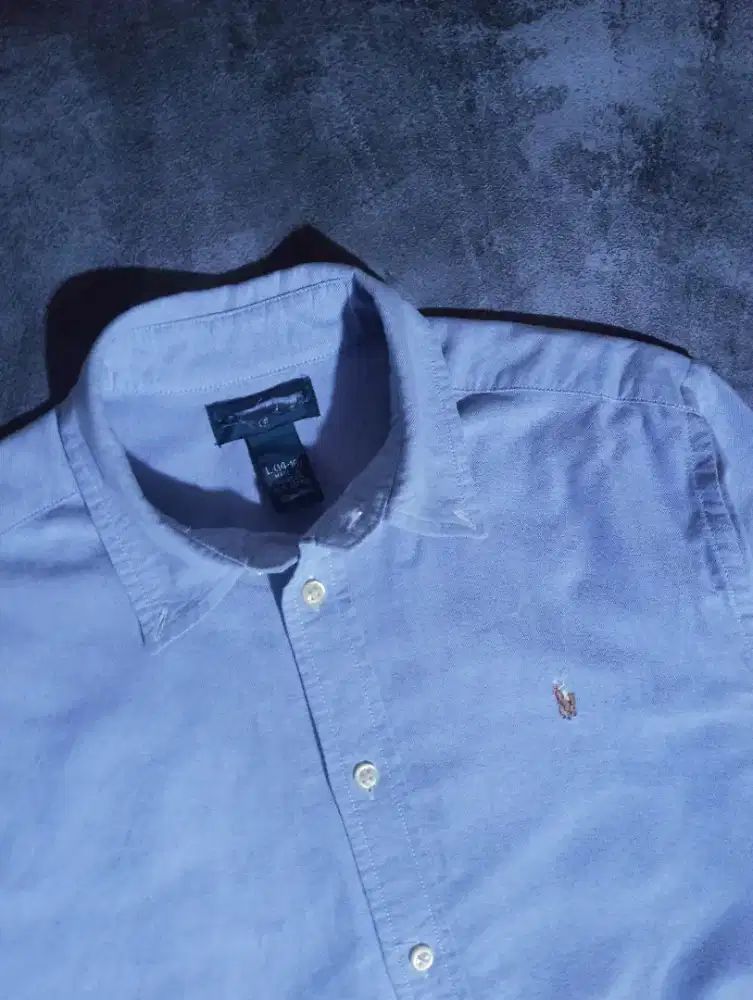Kemeja Ralph Lauren blue sky oxford