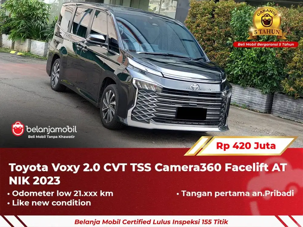 [ GARANSI 5TH ] Toyota Voxy 2.0 CVT TSS Camera360 Facelift 2023/2024