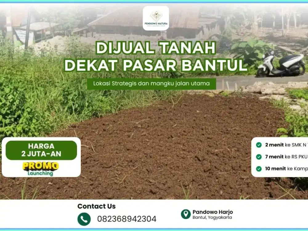 Tanah Dijual Bantul Jogja Lokasi di Jl Bantul Dekat Kota