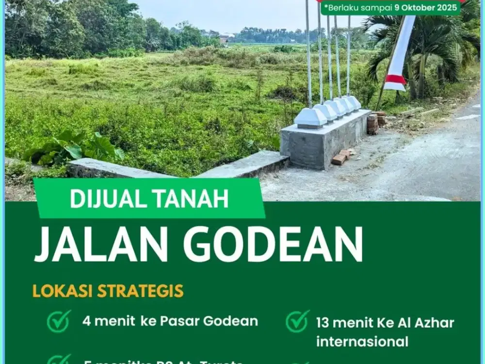 Dijual Tanah Murah Sleman Dekat Jalan Raya Godean