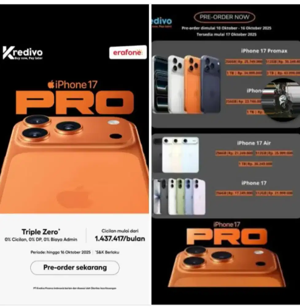 Iphone 17 256GB open Pre-Order s/d 16 oktober