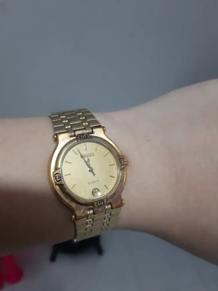 Jam Gucci unisex Gold Plated Vintage Original