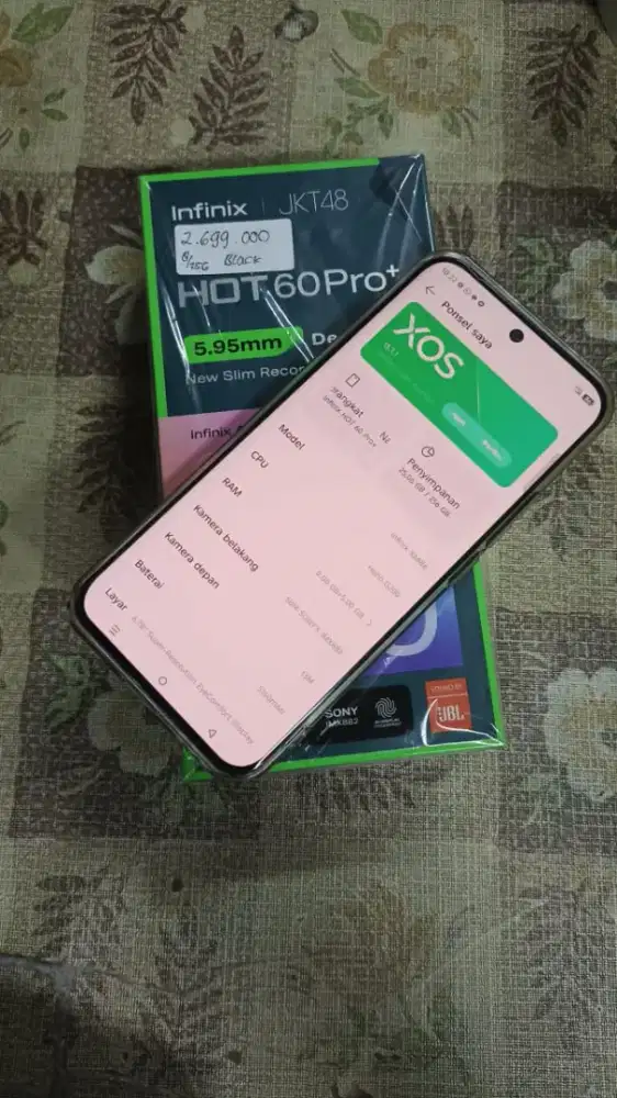 Mahar/tt Infinix hot 60 pro plus (8/256) fulset ori